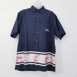 Vintage Chaps Ralph Lauren Tropical Floral Hawaiian Polo Men size XL